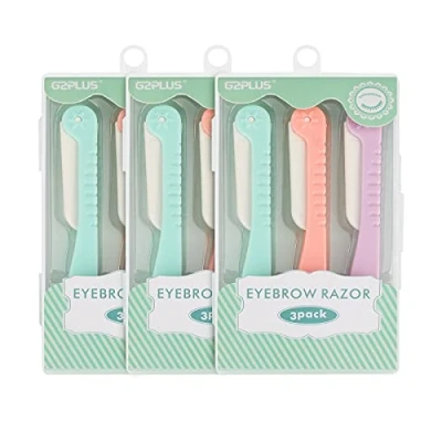 Image of G2PLUS 9 PCS Eyebrow Razor Shaper Cheek Facial Hair Remover Peach Fuzz Shaver Women&#039;s Trimmer Shaving Grooming Kit