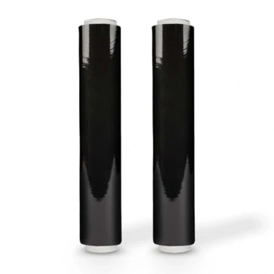 Image of G4Goods® Strong Durable Color Pallet Wrap Tear Resistant Stretch Shrink Film Water &amp; Moisture Proof High Quality Easy to Use. (2, Black Wrap, 400mm x 150m 20mu)