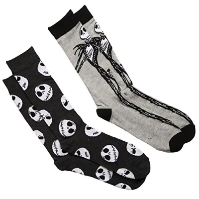 Image of Disney Men&#039;s Nightmare Before Christmas 2 Pack Crew Socks