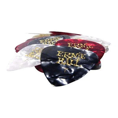 Image of Ernie Ball Thin Assorted Color Pearloid Cellulose Picks bag of 24