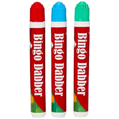 Image of Atlona Tallon Games Bingo Dabber (Pack of 3),White,Pack 3 19.6 x 9.1 1.7 cm; 80 Grams