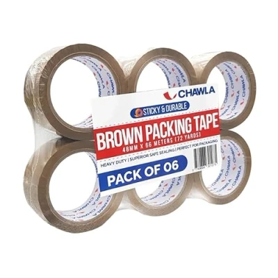 Image of 36 Rolls Brown Tape for Packing 48mm x 66m Parcel Coffee Packaging Tape, Heavy Duty, Moving House, Box Roll