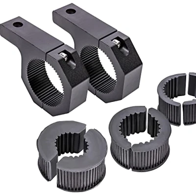 Image of LAMPHUS Off Road Light Mounting Bracket Bar Clamp Kits [1&quot;/1.5&quot;/1.75&quot;/2&quot; Inch] [Horizontal Bar] [Aluminium] [2 Units] Bull Roll Cage Clamps Mount for ATV UTV