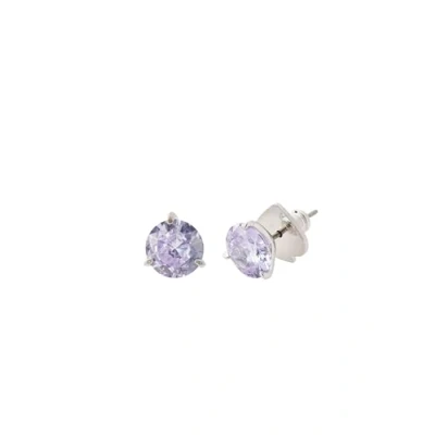 Image of Kate Spade New York Trio Prong Studs, Light Amethyst