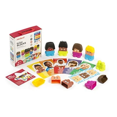 Image of Miniland 32350 Emotiblocks Basic Emotions, Multi Color