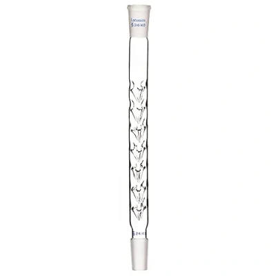 Image of Labasics Vigreux Column, 24/40 Joints Borosilicate Glass Fractional Column Distillation with Indentations and 200 mm Length for Laboratory