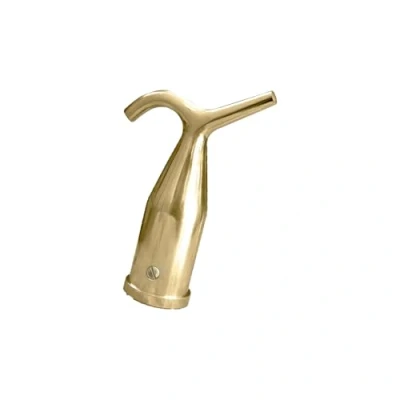 Image of Window Pole Hook (Head Only), Compatible with Telescopic Pole, Suitable for Loft Hatches, Blinds, Attic Ladders, Velux, Chrome (Brass)