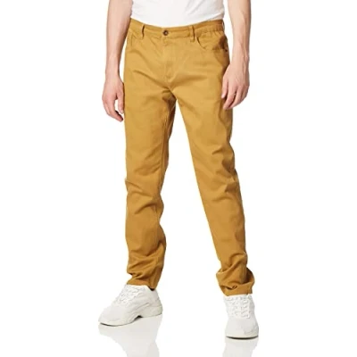 Image of Southpole Men&#039;s Stretchable Basic Style of Color Jean Twill Pants, Tobacco Skinny, 32W x 32L