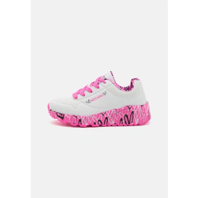 Image of Skechers UNO LITE Trainers White/hot pink for kids, Size: 12.5K, shoes