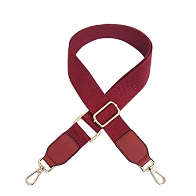 Image of ZOONAI Canvas Crossbody Shoulder Bag Strap Wide Handbag Purse Adjustable Replacement Belt (Wine Red)