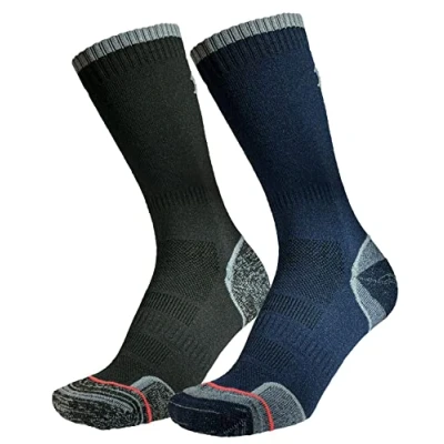 Image of Mens and Women&#039;s 2 Pair 1000 Mile Walk Sock Navy / Charcoal L