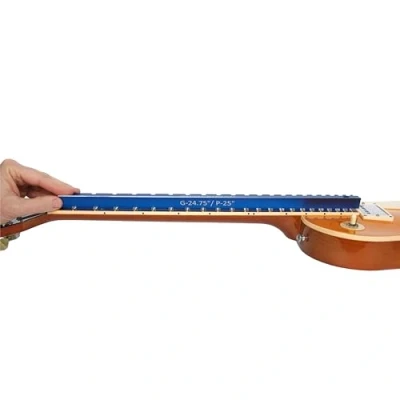 Image of MusicNomad Tri Beam 3 &#039;n 1 Dual Notched Straightedge &amp; Precision for Acoustic and Electric Guitars including Fender, Gibson, PRS (MN821)