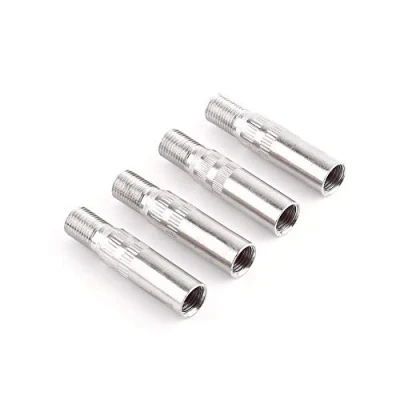 Image of 4 pcs Valve Cap Extension Adaptor, Keenso Metal Automotive Wheel Caps Stem Extensions Extender Car Truck Van Caravan, Silver
