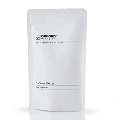 Image of Caffeine 100mg Tablets Supplements for Weight Loss and Pre Workout Energy Oxford Vitality (365)