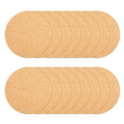 Image of Tabanzhe 16 PCS Round Cork Drink Coaster,Thick Multifunctional Wooden Table Coaster,Insulation Mats for Coffee Tea Milks Drinks Mugs Glasses