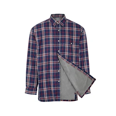 Image of Champion Mens Stroud Country Fleece Lined Long Sleeve Shirt Blue M