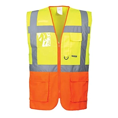 Image of Portwest Prague Executive Vest, Size: L, Colour: Yellow/Orange, S376YORL