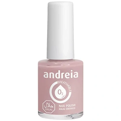 Image of Andreia Halal Breathable Nail Polish Water Permeable Glossy Vegan and Cruelty Free Colour B25 Pinkish Nude 10.5ml