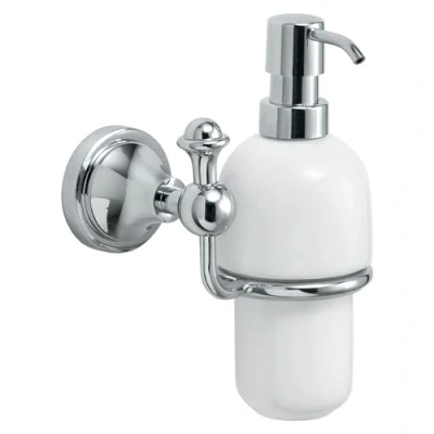 Image of Gedy Nevis Dispenser, Stainless Steel chromall Porcelain, Chrome, 13x11,8x18,9cm