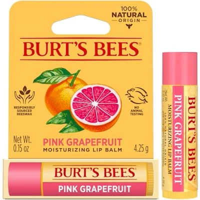 Image of Burt&#039;s Bees Pink Grapefruit Moisturizing Lip Balm Blister, 0.15 oz