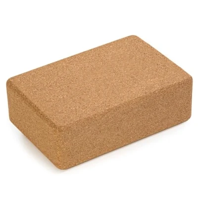 Image of Yoga Studio The Comfortable Large Cork Block Brick (Unbranded) 22.5cm x 12cm 7.5cm Anti Bacterial with rounded Edges