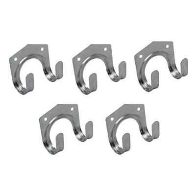 Image of Garden Mile® Pack of 5 Shed Metal Tool Hooks Made from Sheet Steel Ideal for T Handle Tools or Hanging Loops (4)