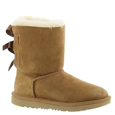 Image of UGG Unisex Kids Bailey Bow II Classic Boot, Chestnut, 7.5 UK Child
