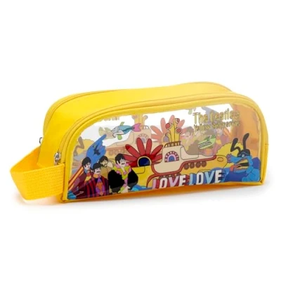 Image of Puckator The Beatles Yellow Submarine Clear Window Pencil Case School Equipment Stuff Cases Large Capacity Preppy Zipper Pouch Office Essentials Pencils Cute