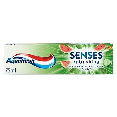 Image of Aquafresh Senses Refreshing Watermelon, Cucumber &amp; Mint Toothpaste 75 ml