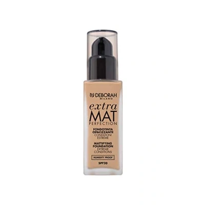 Image of Deborah Foundation Extra Mat Perfection N.3.3 Gold Finish Matt, Texture No Transfer and Moisture Proof, SPF20 30 ml