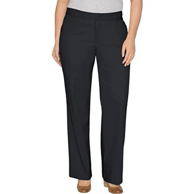 Image of Dickies Women&#039;s Plus Size Relaxed Straight Stretch Twill Pant, Black, 20