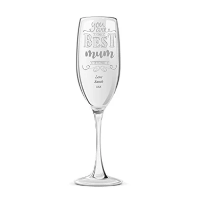 Image of ukgiftstoreonline Gift For Mum Personalised Engraved Champagne Prosecco Glass Flute