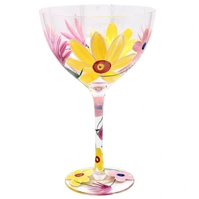 Image of Lesser &amp; Pavey British Designed Cocktail Glass Glasses with a Variety of Use Including Margarita, Espresso Martini Daffodills for Home or Events Lynsey Johnstone
