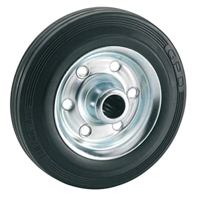 Image of Dörner + Helmer Solid Rubber Wheel, 180 mm x 45 20 mm, 170 kg Load Capacity, 58 Hub, Sheet Steel Rim, for Sack Trucks