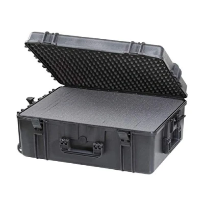 Image of Max MAX620H250STR IP67 Rated Waterproof Durable Watertight Equipment Photography with Hard Carry Pull Handle Plastic Transit Case/Pick and Pluck Foam/Flight Case Tool Box