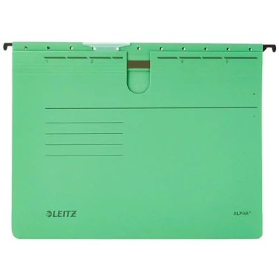 Image of Leitz Alpha 19843055 Suspension Files for Professional Filing Pack of 5 Coloured Card Green
