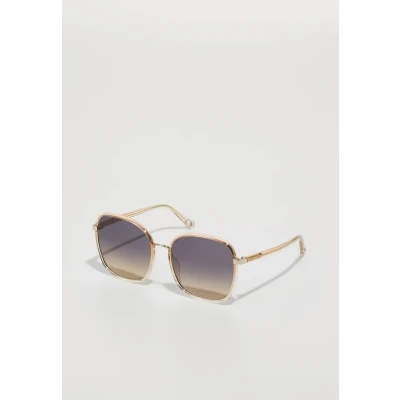 Image of Chloé Chloe Square Womens Orange Crystal Fade and Gold Blue to Brown Gradient CH0031S Franky One Size