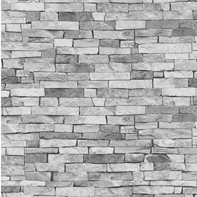 Image of 3D Stone Slate Brick Effect Wallpaper Grey Rock Wall Realistic Weathered YöL