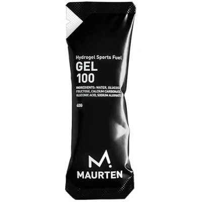 Image of MAURTEN Gel 100 Energy 12 Pack of 40g 25g Carbohydrates per Serving Stomach Friendly Patented hydrogel Technology for Cycling and Running Natural &amp; Free Color or preservatives