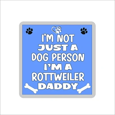 Image of Rottweiler Coaster Gift I&#039;m Not Just A Dog Person Daddy Novelty Cute Pet Owner Mug Cup Present