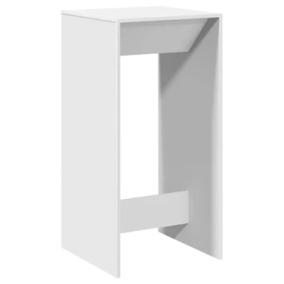 Image of vidaXL Bar Table Kitchen Counter/Bistro/White Engineered Wood, 51x50x103.5 cm, Modern Rectangular Indoor Furniture for Dining/Living Room