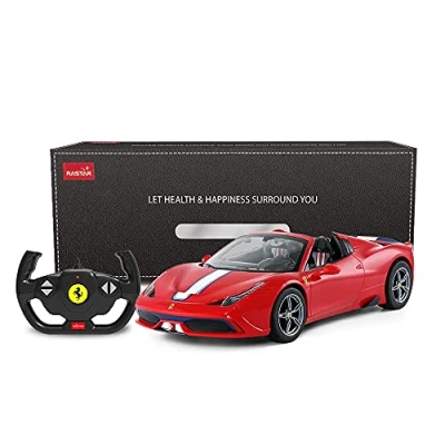 Image of RASTAR Ferrari Remote Control Car, 1/14 458 Special A Red Toy Car Convertible, Auto Open/Close