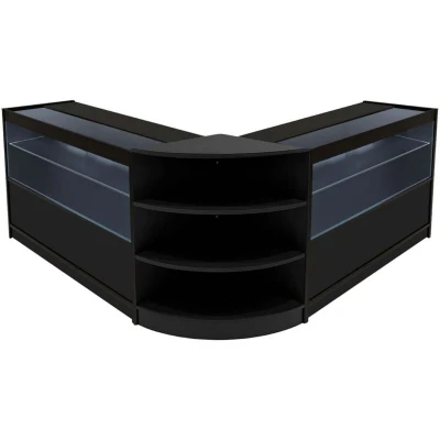 Image of Black Shop Counter Set Andromeda LED Light C1200 LM60 120cm 60cm