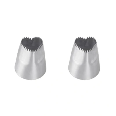 Image of Stainless Steel Heart Shaped Cake Icing Piping Decorator Dessert Mold Shaping Tips for Decorating