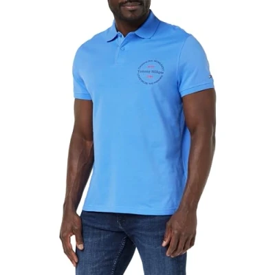 Image of Tommy Hilfiger Men Roundle Reg Polo S/S Polos, Blue, XS