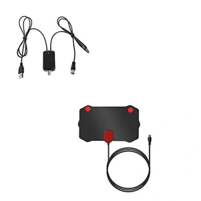 Image of indoor HD digital TV antenna, free Fox antenna DVB T T2 radius VHF UHF signal receiver