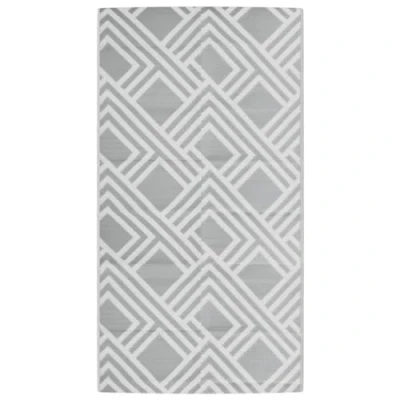 Image of vidaXL Outdoor Carpet ARAKIL Grey 80x150 cm PP
