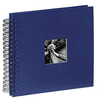 Image of Hama 90147 Fine Art Spiral Photo Album 28 x 24cm 50 Blue w/Black Pages, Paper