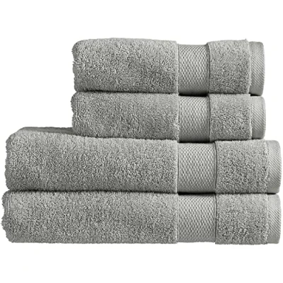 Image of Christy Refresh Bathroom Towel Set of 4 2 Bath Hand Quick Dry Tonal and Stylish Soft Absorbent Shower Towels 100% Cotton 550GSM Machine Washable Dove Grey