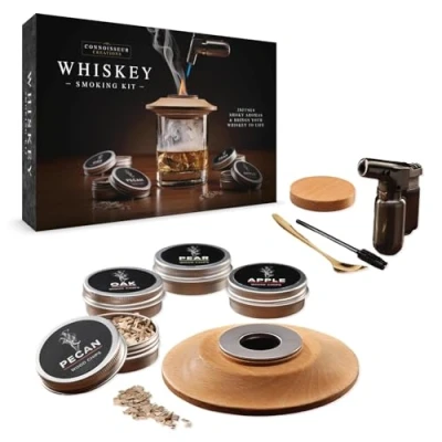 Image of Connoisseur Creations Whiskey Smoker Set Wood Burning Accessory Flavouring Kit